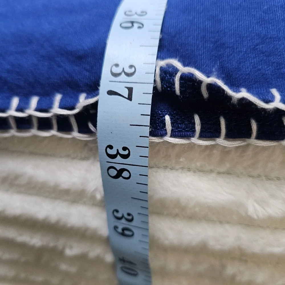 Chelsea Theodore Embroidered Blue Dress XL 3/4 Sleeve Empire Waist Boho Flowy - Picture 5 of 11